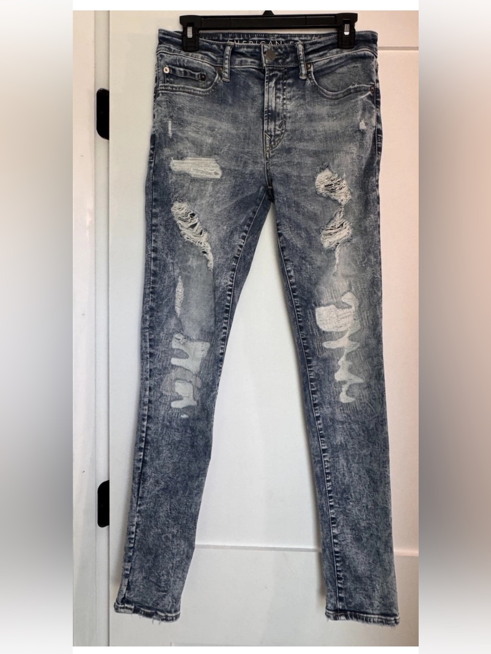 Women’s American Eagle Ne(x)t Level Flex Super Skinny Jeans 30x32 stone wash